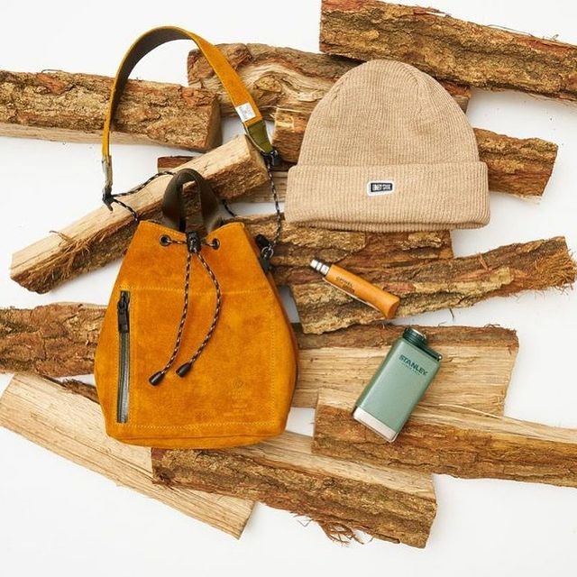 AS2OV SUEDE DRAWSTRING BAG