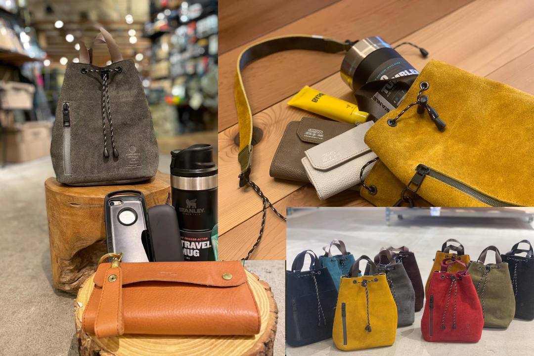 AS2OV WATER PROOF SUEDE DRAWSTRING BAG