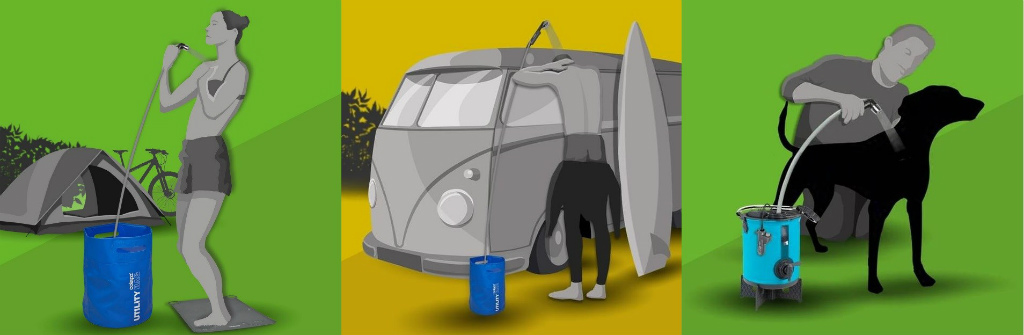 COLAPZ コラプズ 12v Portable Rechargeable Travel Shower