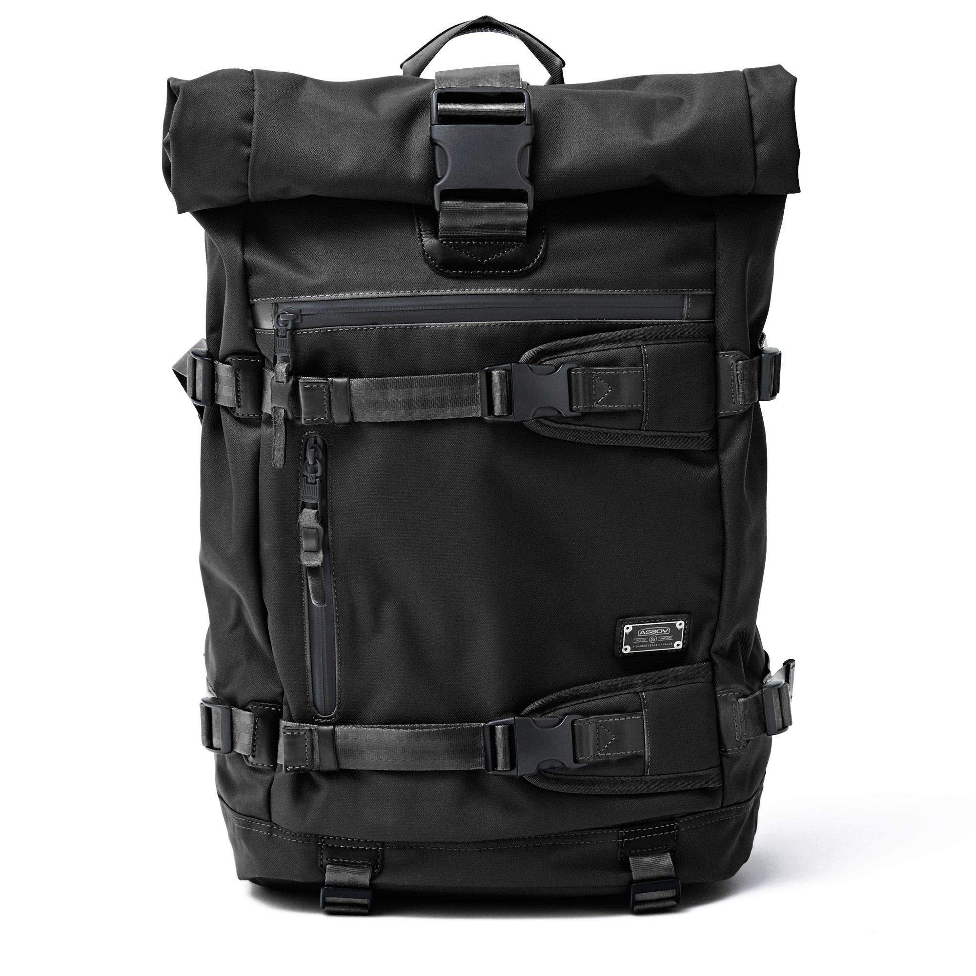 AS2OV (アッソブ) CORDURA DOBBY 305D ROLL BACK PACK BLACK / バック