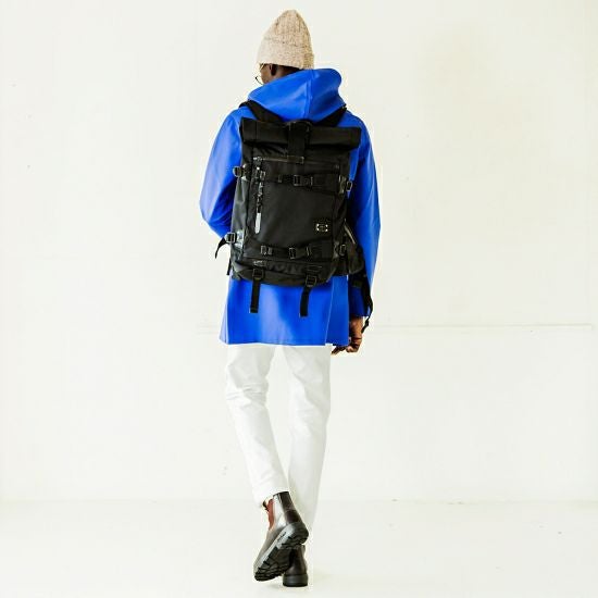 AS2OV (アッソブ) CORDURA DOBBY 305D ROLL BACK PACK BLACK / バック