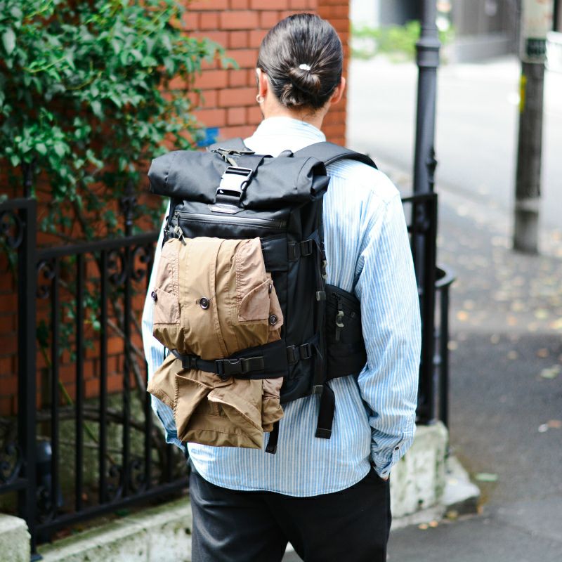 AS2OV アッソブ　CORDURA DOBBY 305D ROLLバックパック AS2OV (アッソブ) CORDURA DOBBY 305D ROLL BACK PACK BLACK / バック