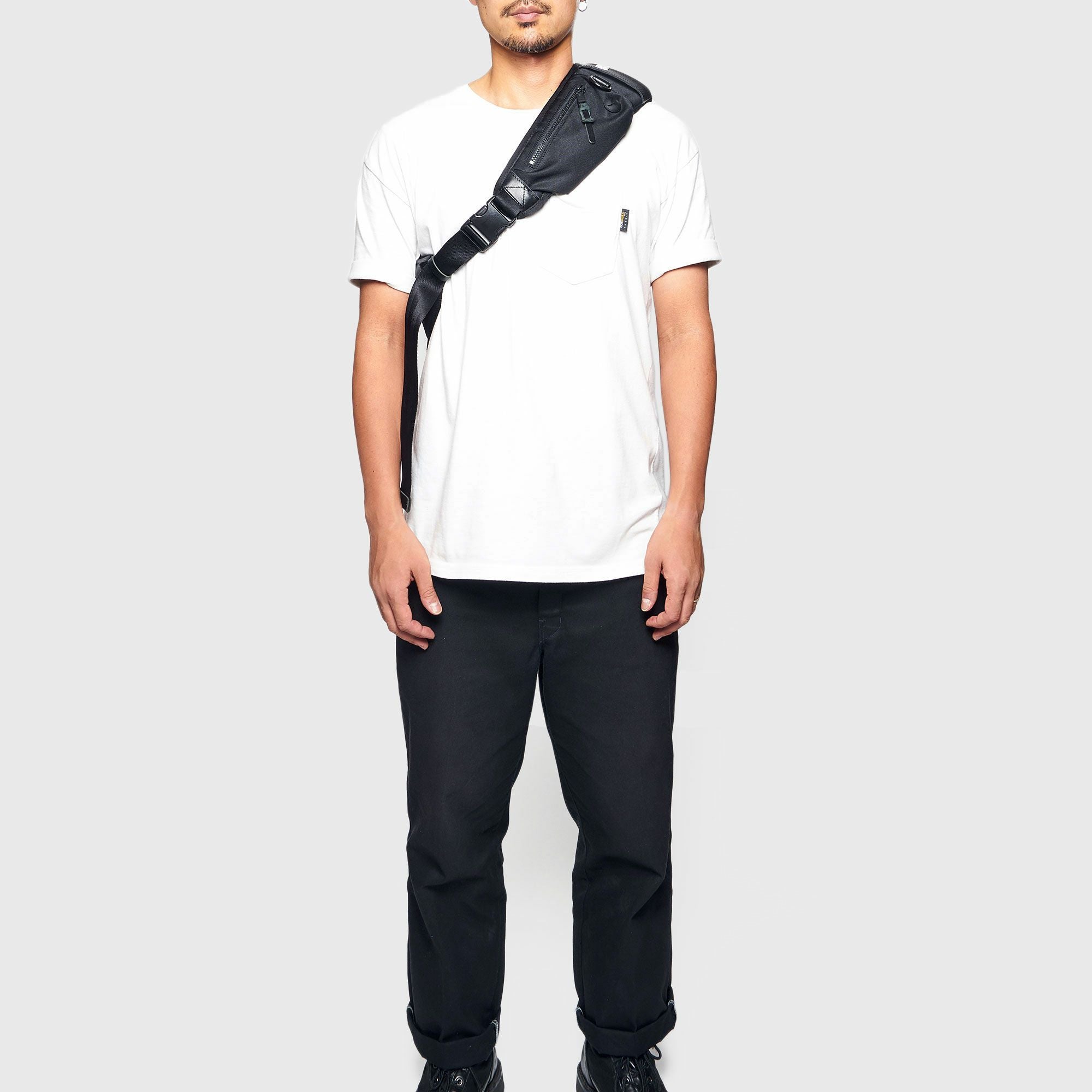AS2OV (アッソブ) CORDURA DOBBY 305D WAIST BAG L BLACK / ウエスト