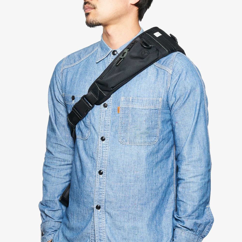 AS2OV (アッソブ) CORDURA DOBBY 305D WAIST BAG L BLACK / ウエスト