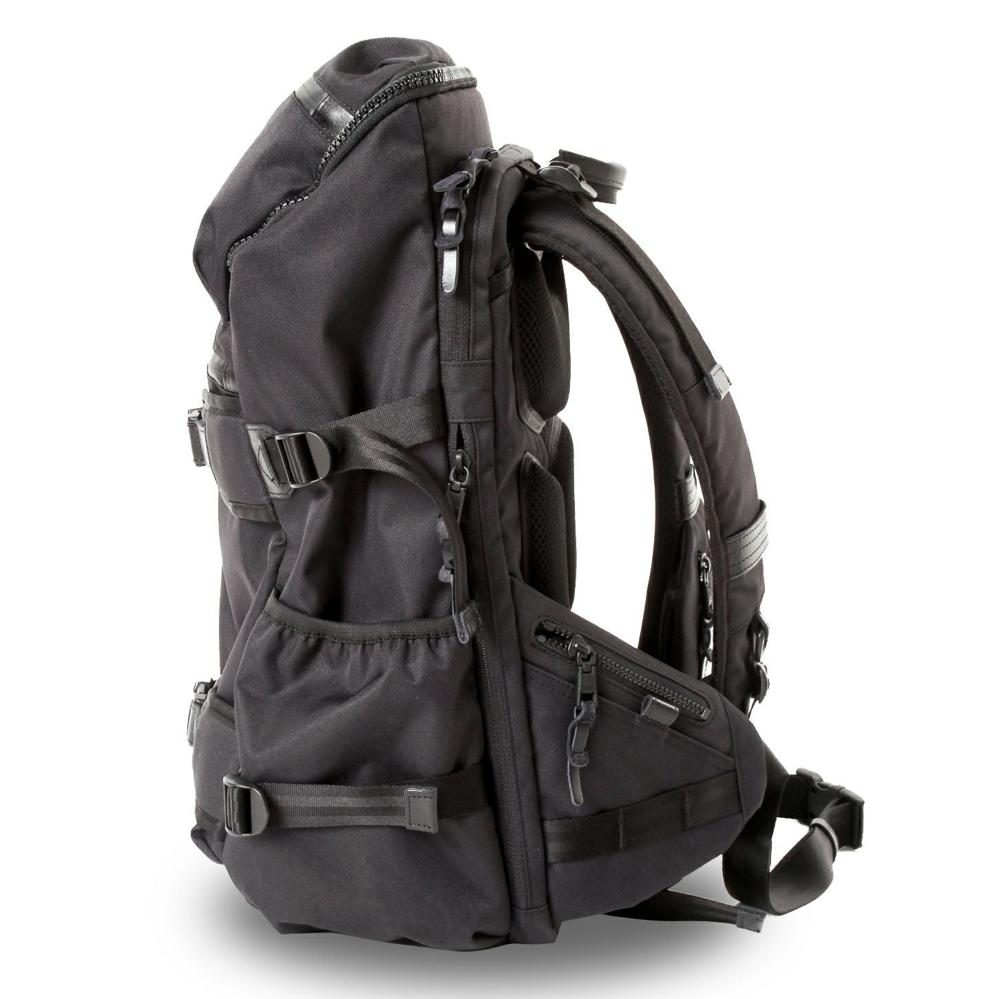 AS2OV (アッソブ) CORDURA DOBBY 305D ROUND ZIP BACK PACK BLACK