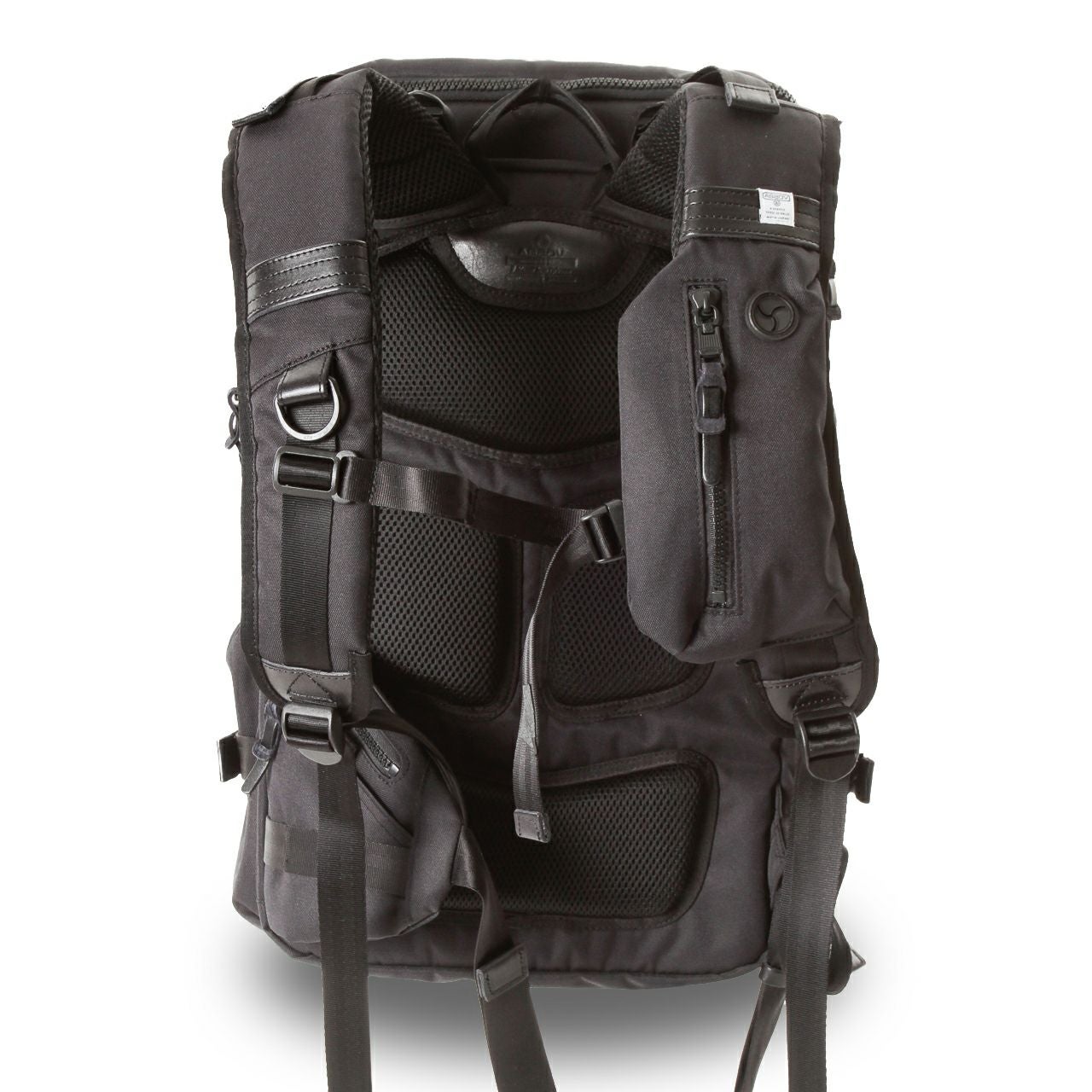AS2OV (アッソブ) CORDURA DOBBY 305D ROUND ZIP BACK PACK BLACK