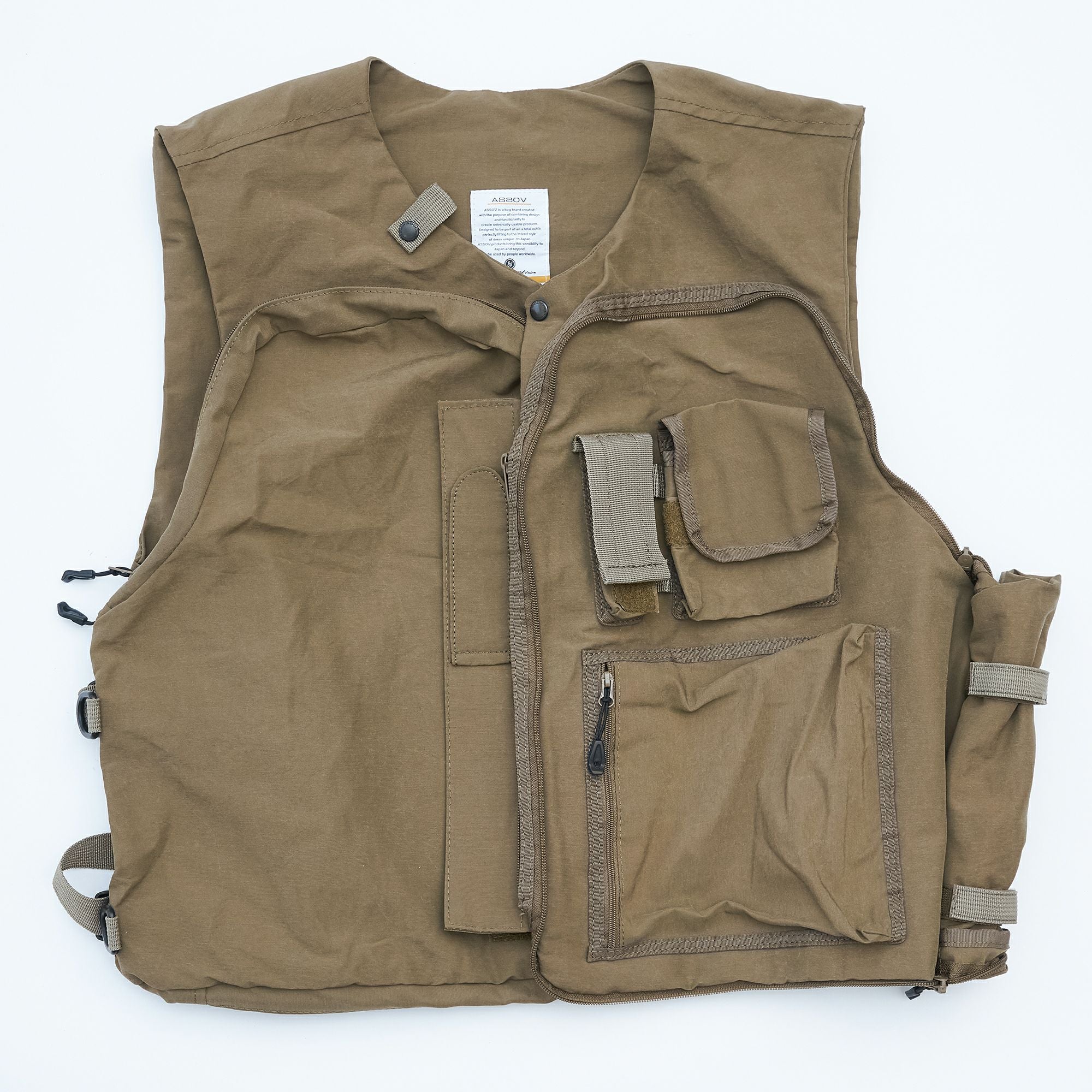 AS2OV (アッソブ) SHRINK NYLON CAMP VEST 2 / キャンプ ベスト