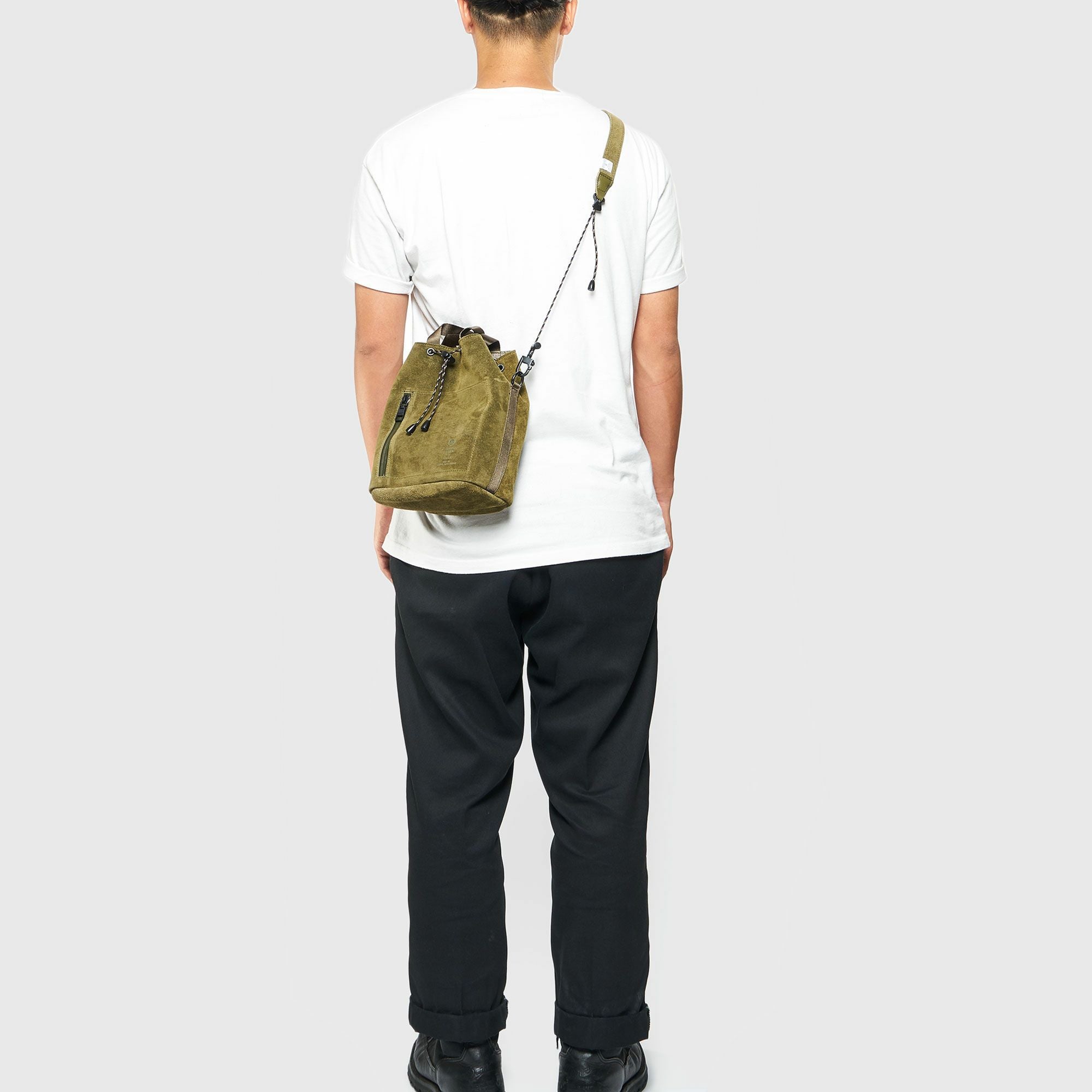 AS2OV (アッソブ) WATER PROOF SUEDE DRAWSTRING BAG / 巾着 バッグ