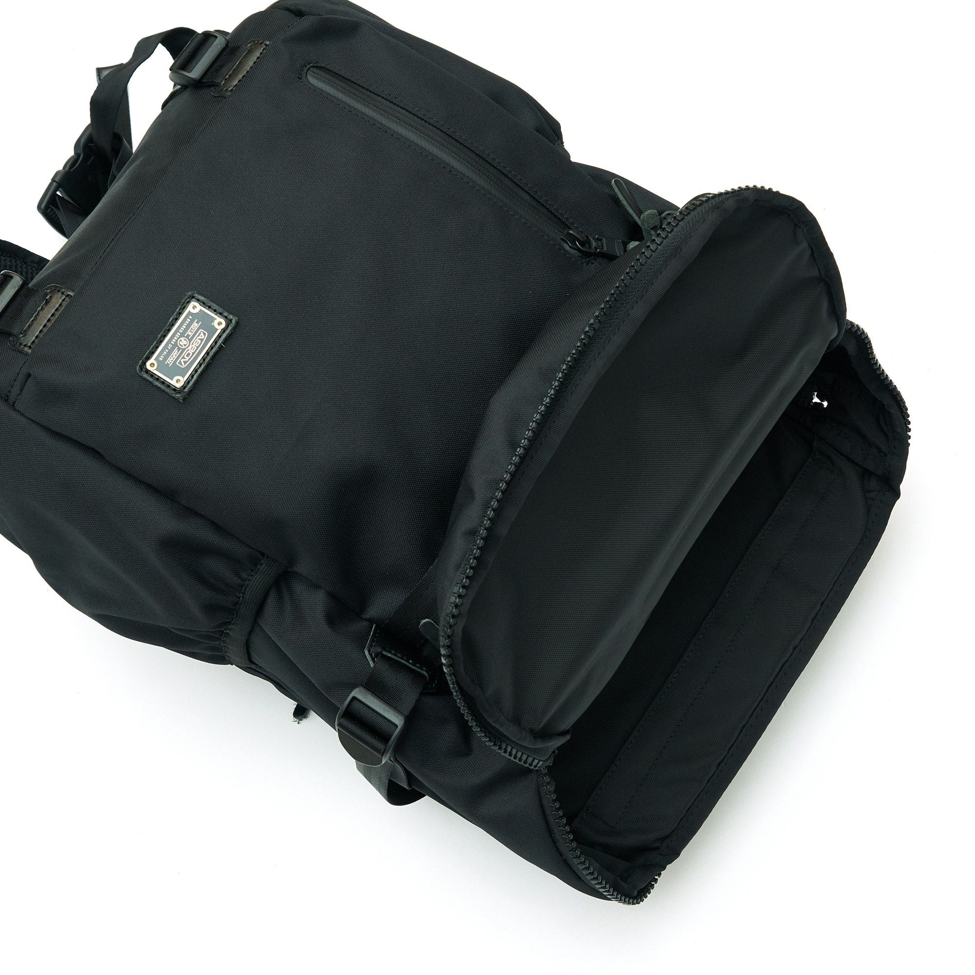 AS2OV (アッソブ) CORDURA DOBBY 305D ROUND ZIP BACK PACK BLACK S