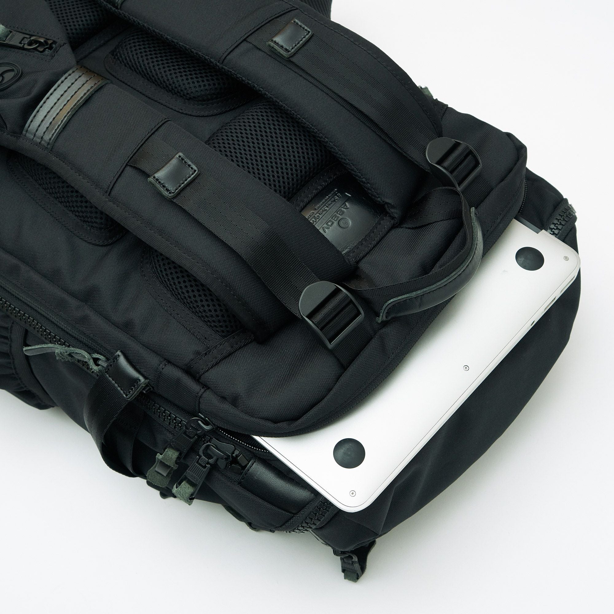 AS2OV (アッソブ) CORDURA DOBBY 305D ROUND ZIP BACK PACK BLACK S