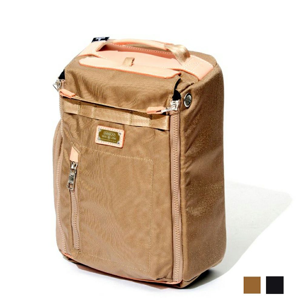 PIU1UGUALE3 GOLF ブラウンナイロンシューズケース AS2OV アッソブ EXCLUSIVE BALLISTIC NYLON - SHOES CASE GOLF SERIES