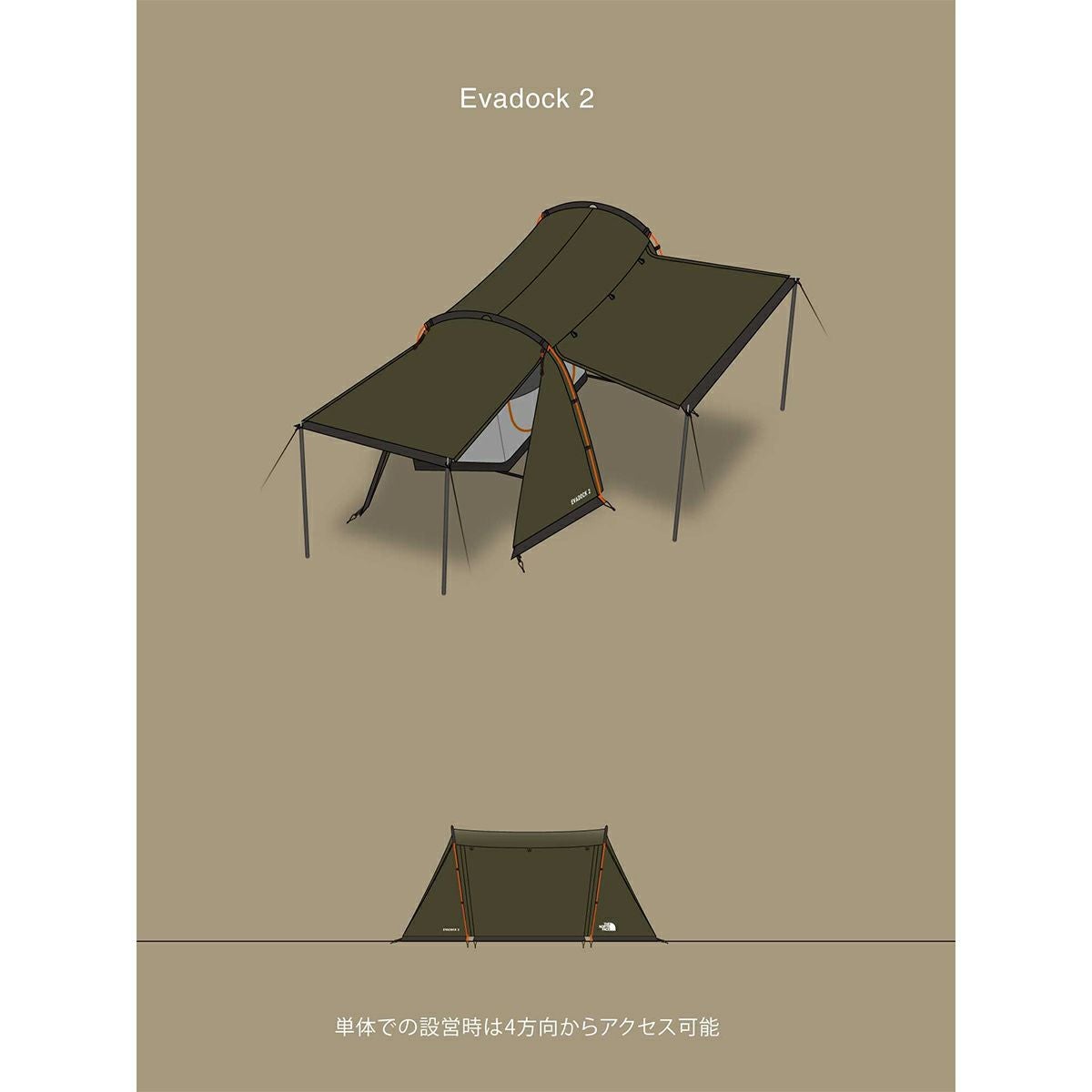THE NORTH FACE ザ・ノース・フェイス Evadock2 エバドック2 テント 2
