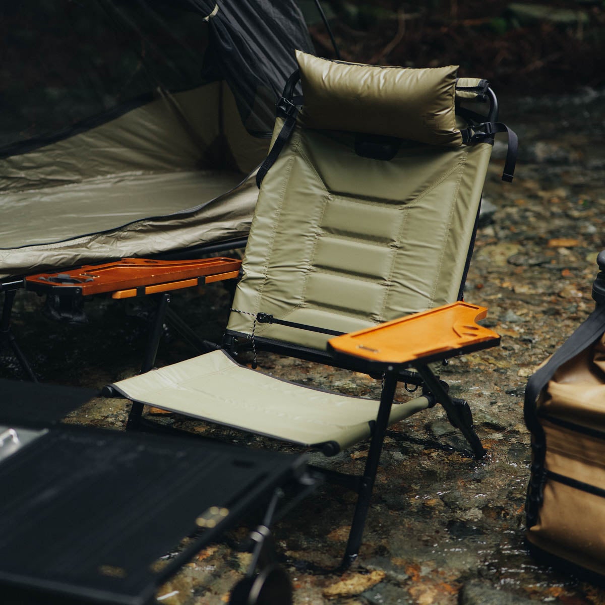 AS2OV アッソブHIGH BACK RECLINING LOW ROVER CHAIR KHAKI ハイバック