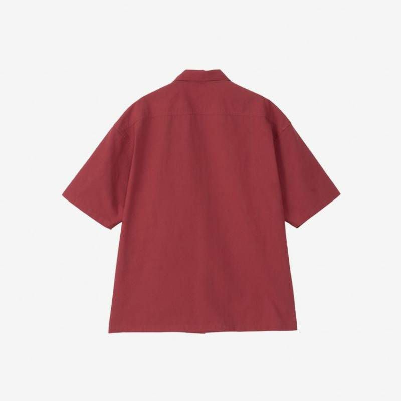 Sand-Knit バーガンディ ショートスリーブシャツ 44 THE NORTH FACE ザ・ノース・フェイス S/S Utility Shirt ショート