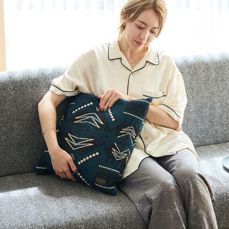 シモオチページ ペンドルトン リメイク クッションカバー カーキ 新品 PENDLETON ペンドルトン PWM Jacquard Cushion Cover ジャガード