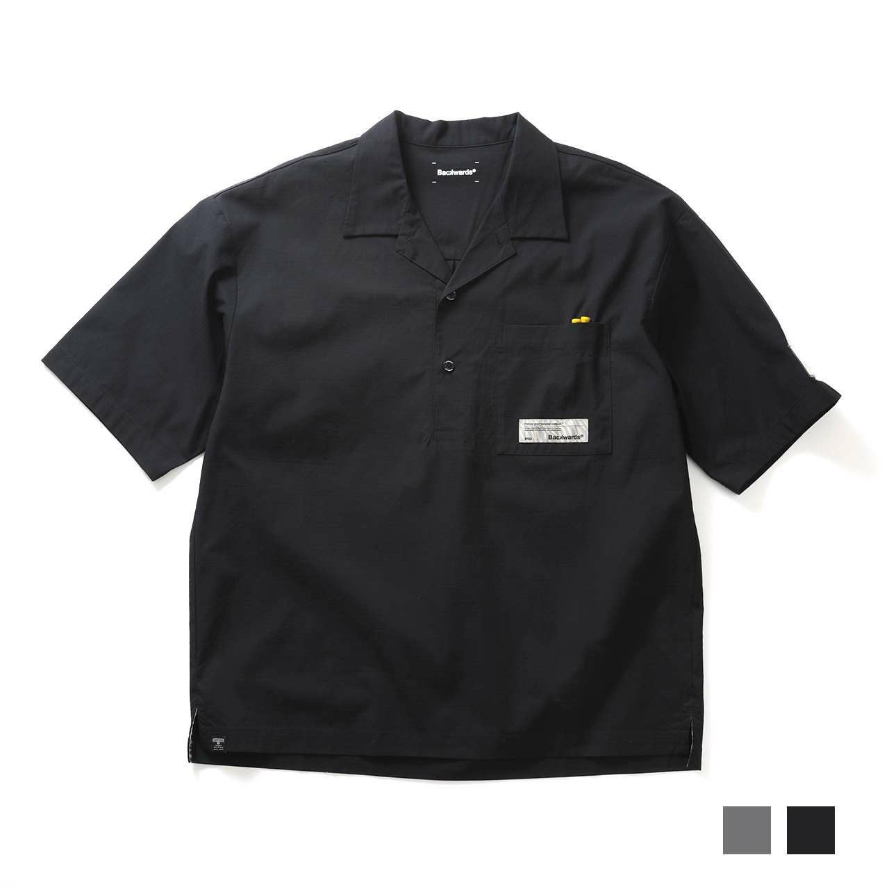 AS2OV×Backwards別注 Rip Open Collar Shirt アッソブ バックワーズ