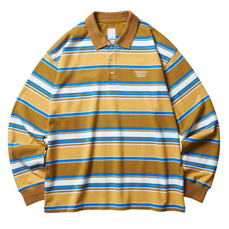 Liberaiders リベレイダース　ストライプ　ポロシャツ Liberaiders リベレイダース MULTI STRIPE L/S POLO SHIRT ストライプ