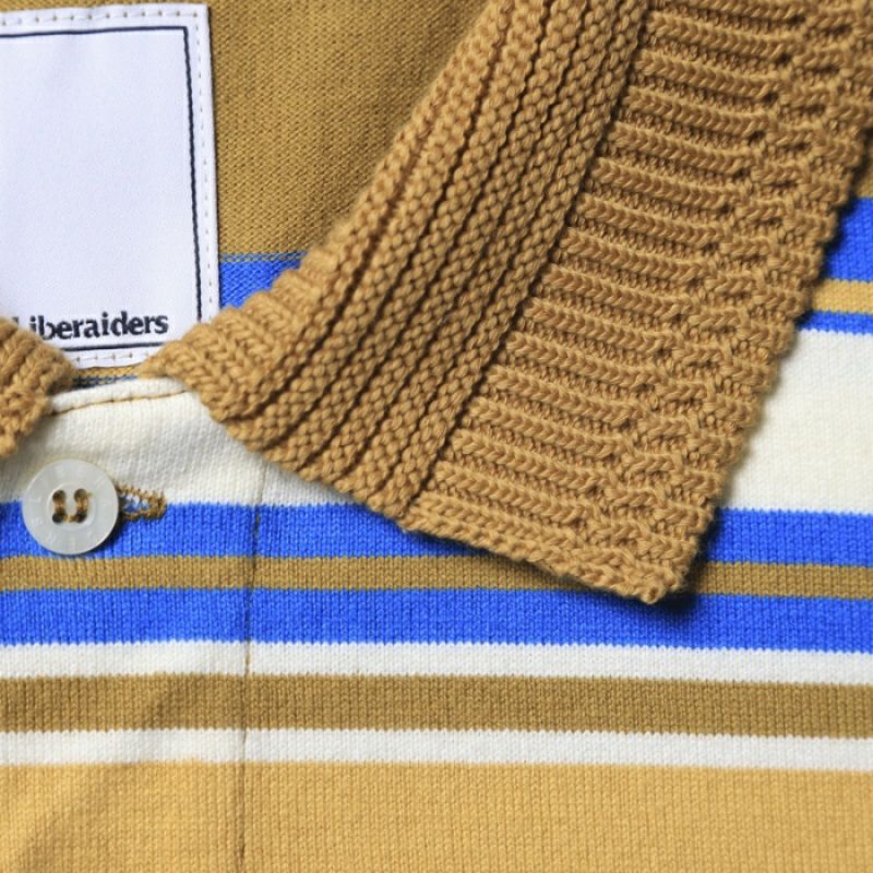 Liberaiders リベレイダース MULTI STRIPE L/S POLO SHIRT ストライプ