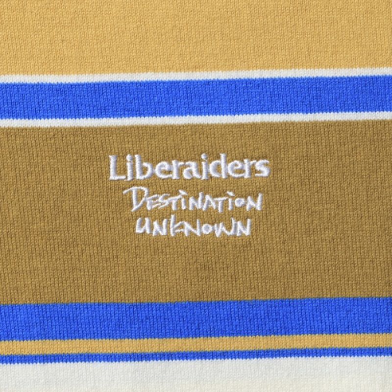 Liberaiders リベレイダース MULTI STRIPE L/S POLO SHIRT ストライプ
