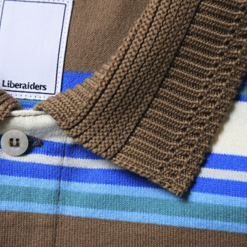 Liberaiders リベレイダース MULTI STRIPE L/S POLO SHIRT ストライプ