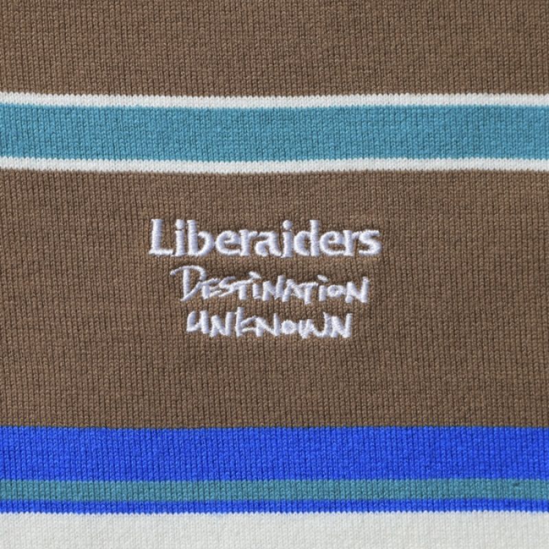 Liberaiders リベレイダース MULTI STRIPE L/S POLO SHIRT ストライプ