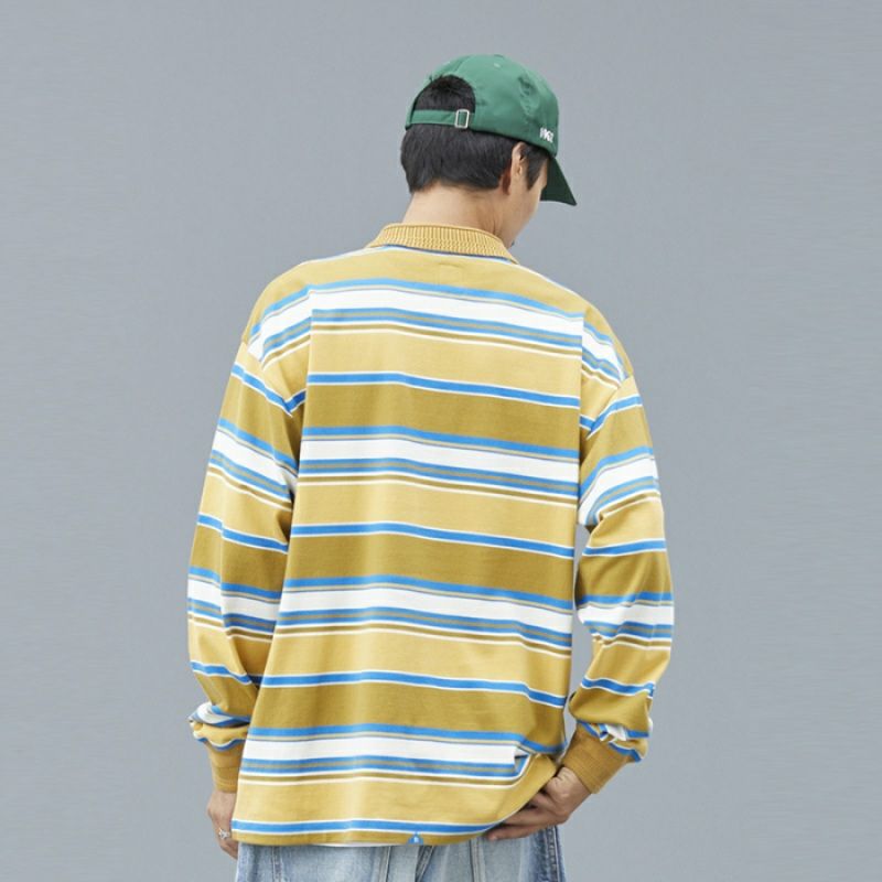 Liberaiders リベレイダース MULTI STRIPE L/S POLO SHIRT ストライプ