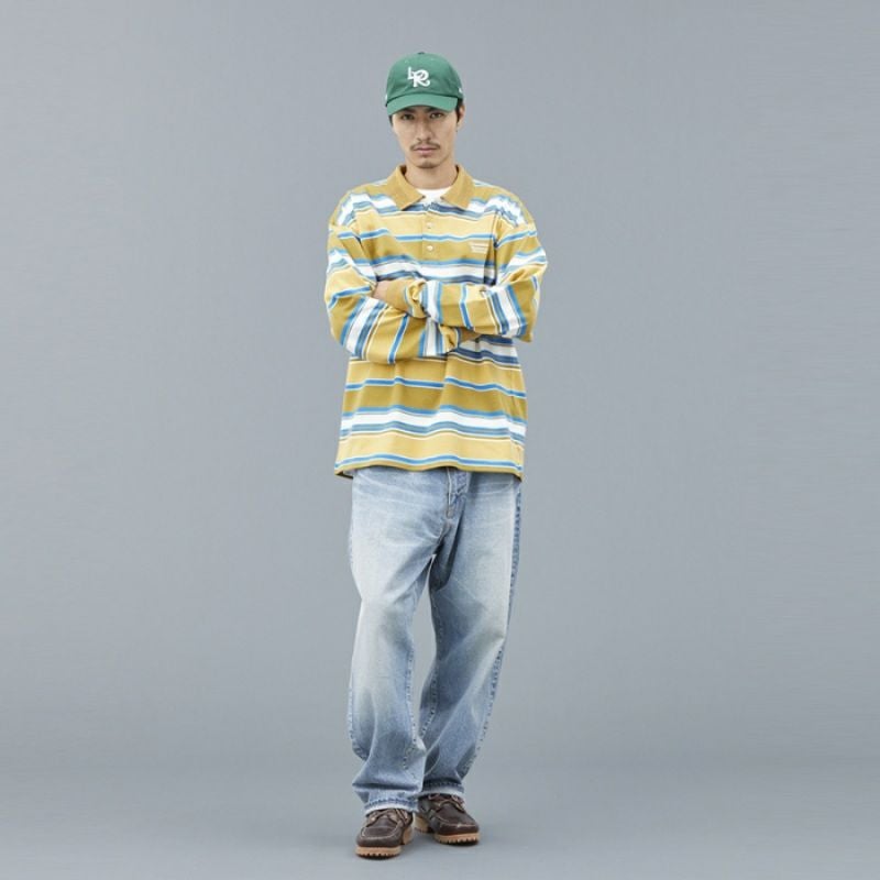 Liberaiders リベレイダース MULTI STRIPE L/S POLO SHIRT ストライプ