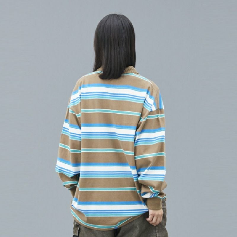 Liberaiders リベレイダース MULTI STRIPE L/S POLO SHIRT ストライプ