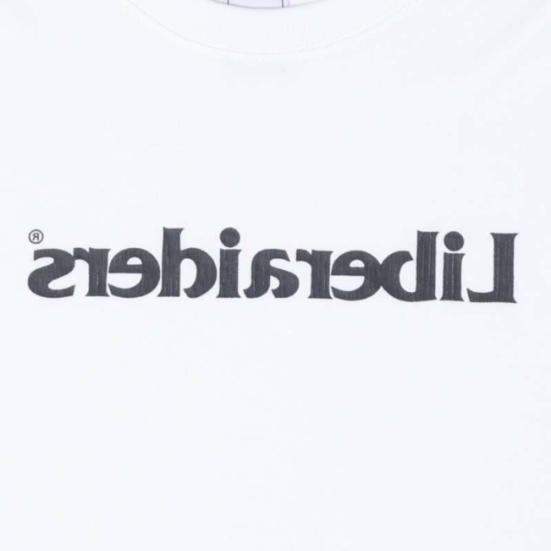liberaiders  MIRROR LOGO TEE / ブラック リベレイダース Liberaiders Liberaiders MIRROR LOGO TEE（リベ