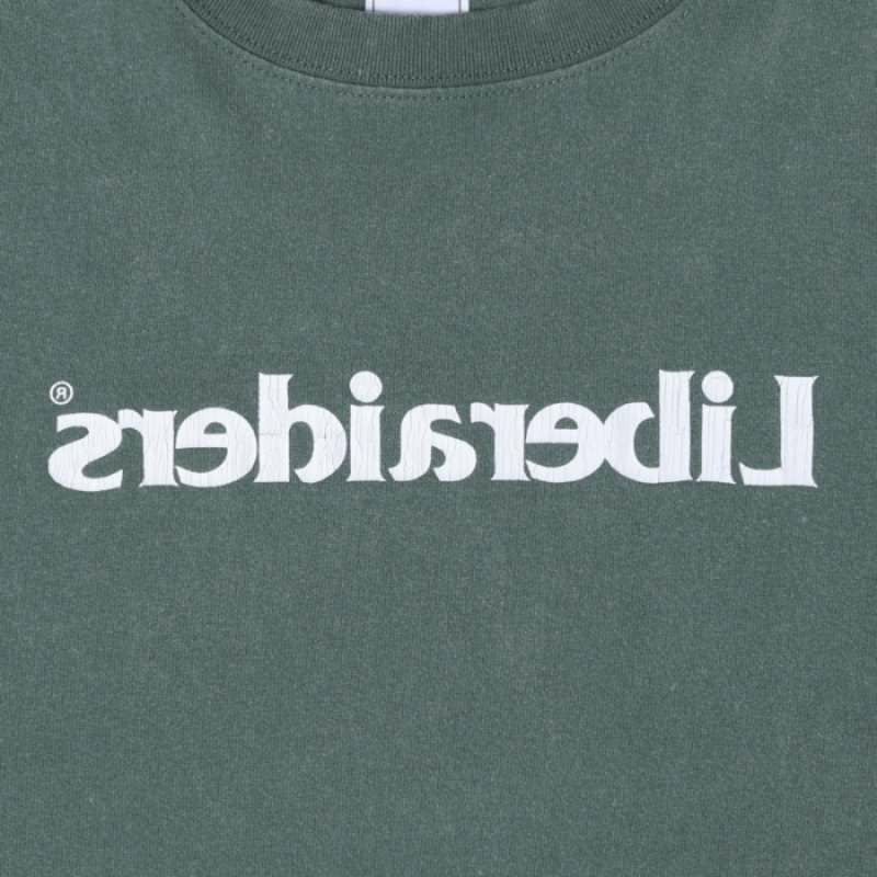 liberaiders  MIRROR LOGO TEE / ブラック リベレイダース Liberaiders Liberaiders MIRROR LOGO TEE（リベ