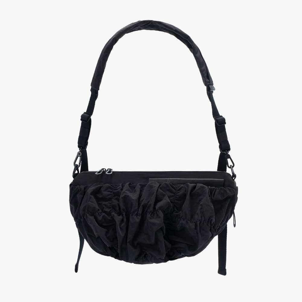 cote&ciel コートエシエルOrne Otra Gathered Black ショルダーバッグ