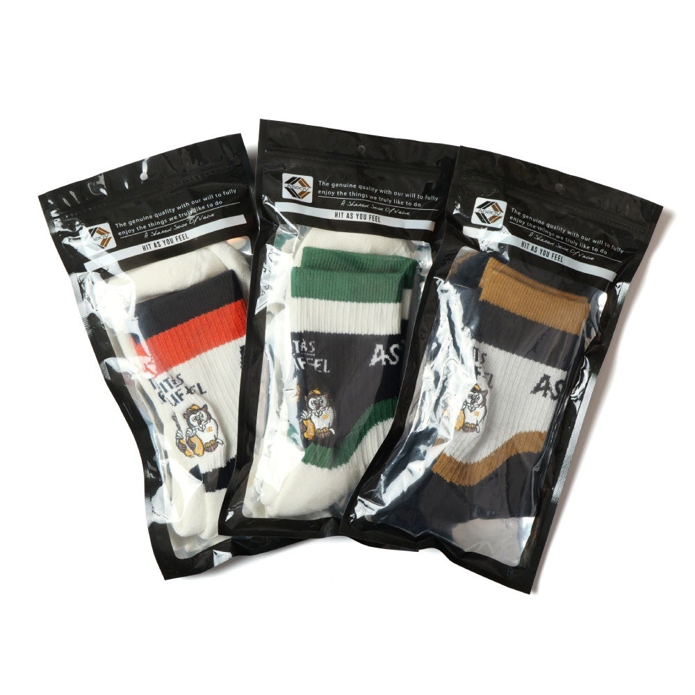 AS2OV アッソブ OWLUCK SOCKS オリジナルソックス オウラック ゴルフ