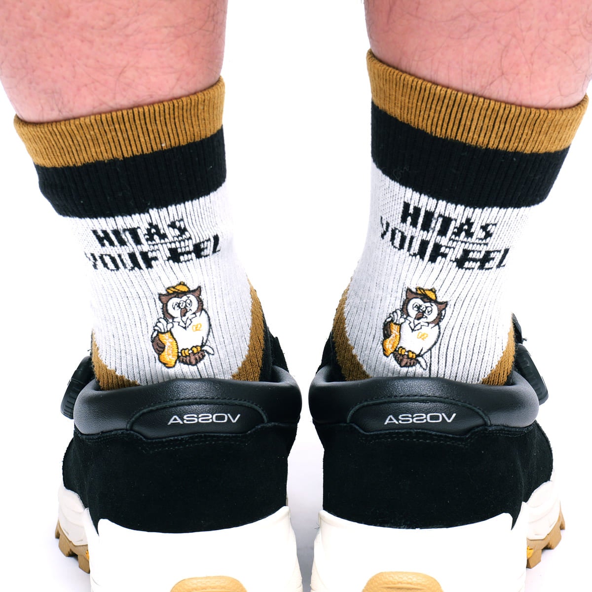 アッソブ　ラフロッグ AS2OV アッソブ OWLUCK SOCKS オリジナルソックス オウラック ゴルフ