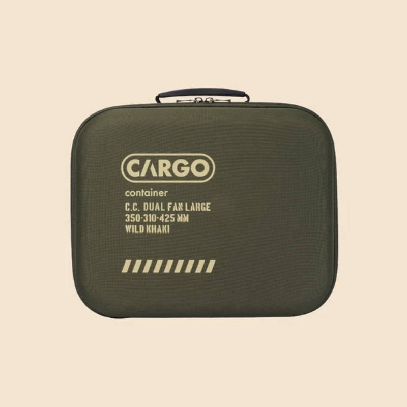 CARGO CONTAINER DUAL FAN KHAKI L ポータブルファン カーキ Lサイズ