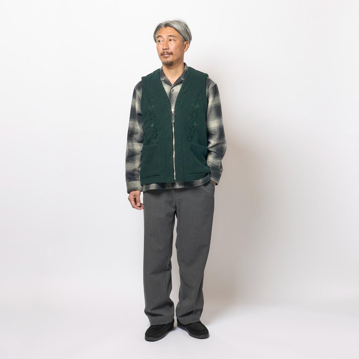 TURN ME ON ターンミーオン刺繍ZIP UPベスト / GREEN | バッグ